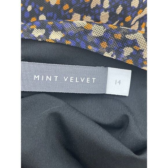 Mint Velvet Multicolored Long Sleeve Piper Mesh Midi Dress Size 10 - Picture 10 of 10